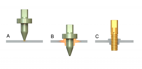 Optimum vloeiboor zonder kraag met tap - Cut