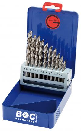 Bohrcraft set metaalboren HSS geslepen 2-6,5 mm 