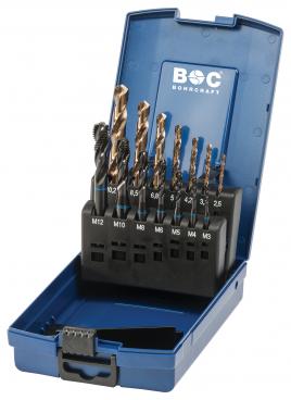 Bohrcraft set blinde machinetappen HSS-E VAP + boren 