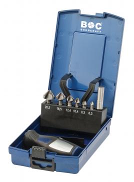 Bohrcraft Verzinkfrezen 90° HSS met ¼" zeskantschacht met handgreep en bithouder 