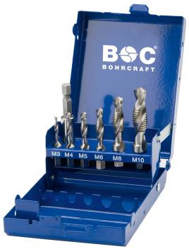 Bohrcraft set combi-boortap M3 – M10, HSS-G met ¼" zeskant-opname