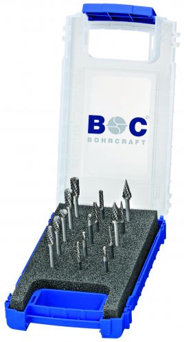 Bohrcraft set HM-stiftfrezen 3+6 mm 15 delig Z3-X