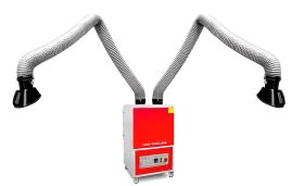 MW TOOLS mobiele lasrookafzuiging 2 armen