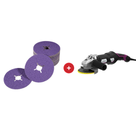 CombiDeal Varilex 1802HT haakse slijper + 500 Bora-9 fiberschijven