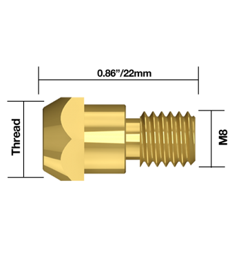 Parweld contacttiphouder