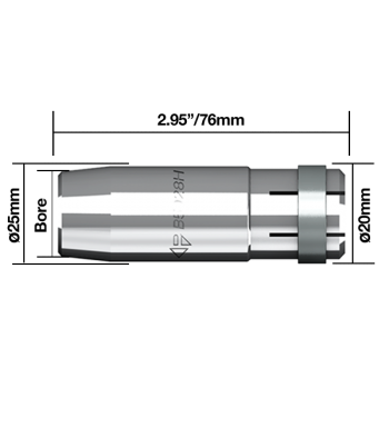 Parweld HD-gasmondstuk voor SB401W - SB501W
