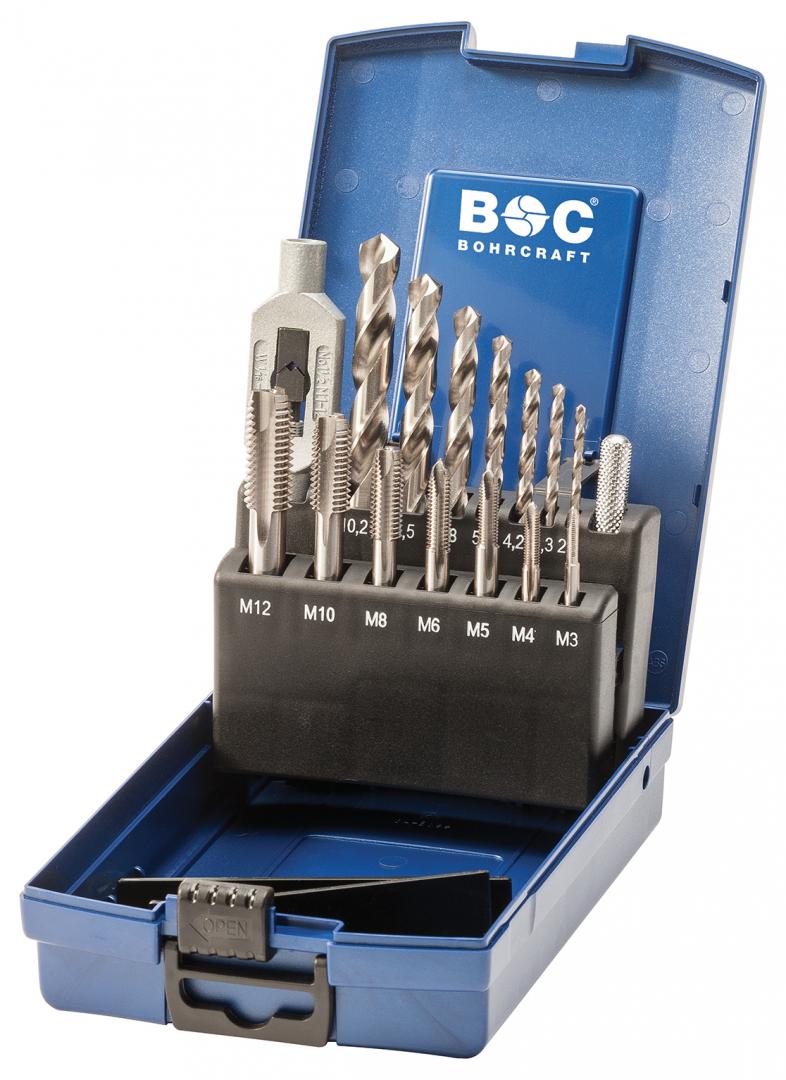 Bohrcraft set tappen M3-M12 + boren HSS