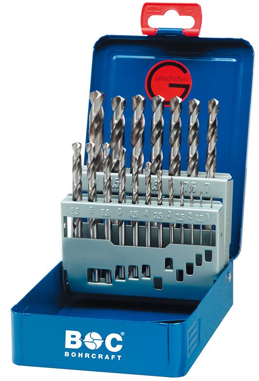 Bohrcraft set metaalboren HSS geslepen 1-10 per 0,5 mm