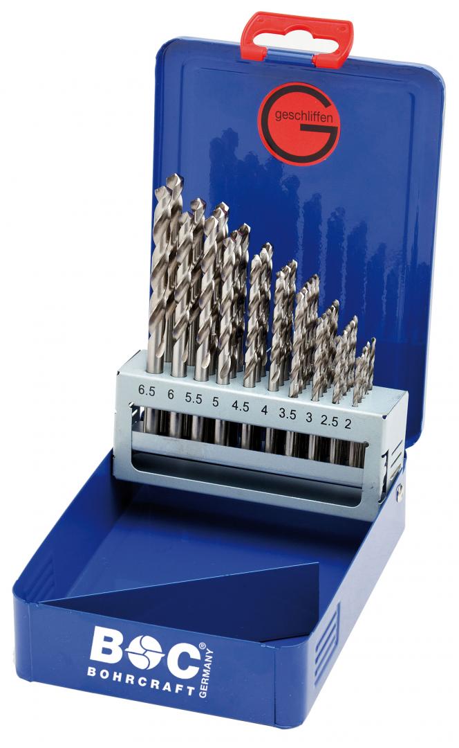 Bohrcraft set metaalboren HSS geslepen 2-6,5 mm 