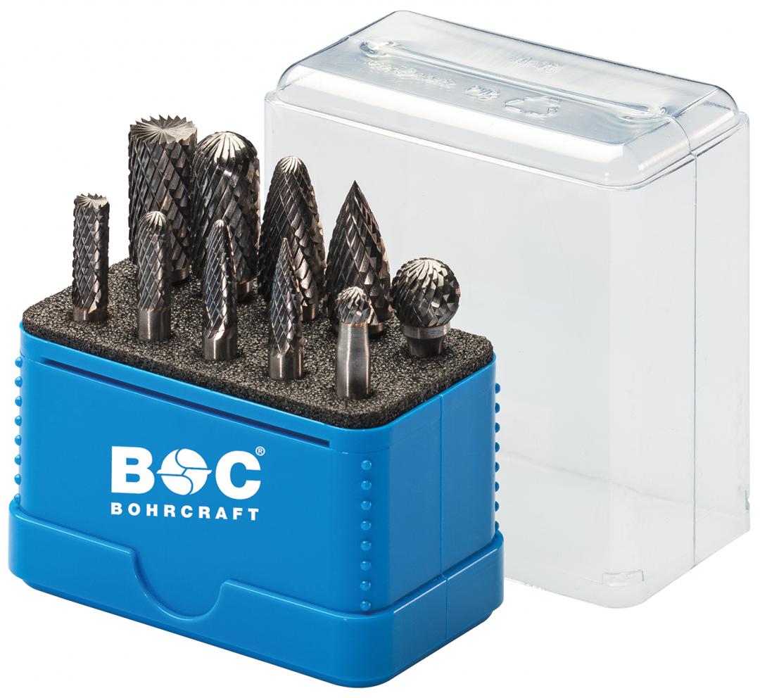 Bohrcraft set HM-stiftfrezen 10-delig
