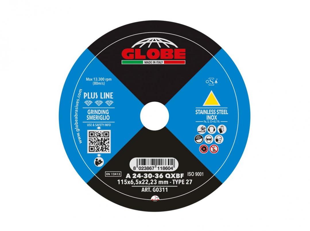 Globe Premium slijpschijf voor inox