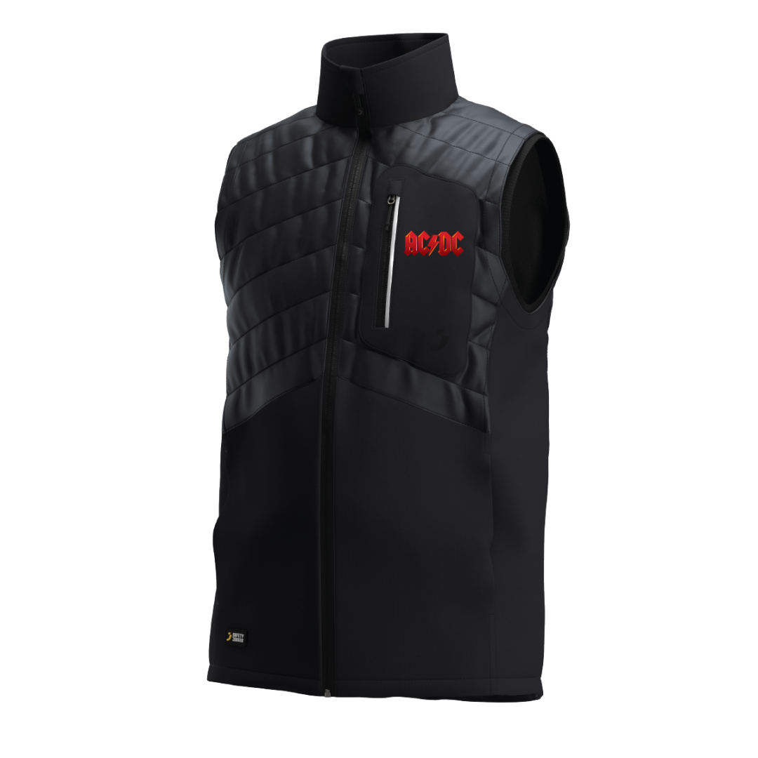 Veelzijdige AC/DC bodywarmer met een hybride ontwerp voor ultiem comfort en flexibiliteit